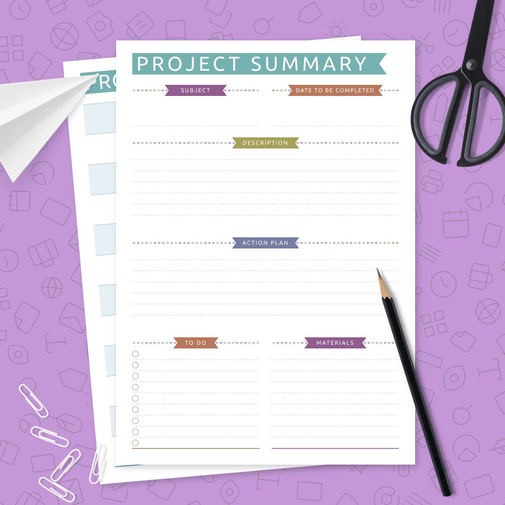 Download Printable Student Project Planner Template (Casual) Template