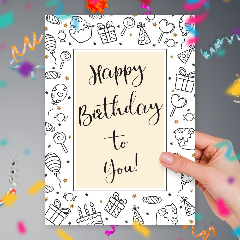 Customize and Download Sweet Treats Birthday Card For Her