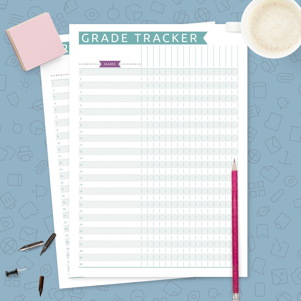 Download Printable Teacher Grade Tracker Template (Casual) Template