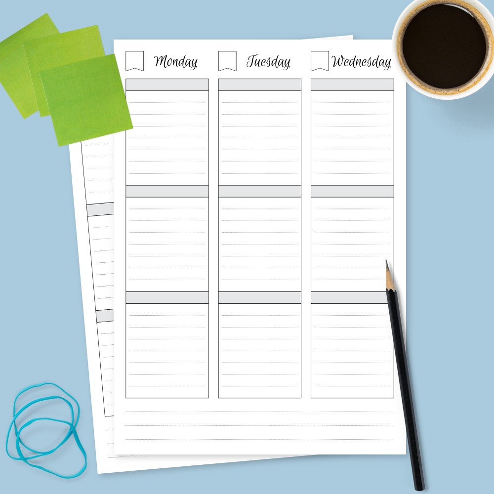 Weekly Planner Templates Download Week Planner PDF