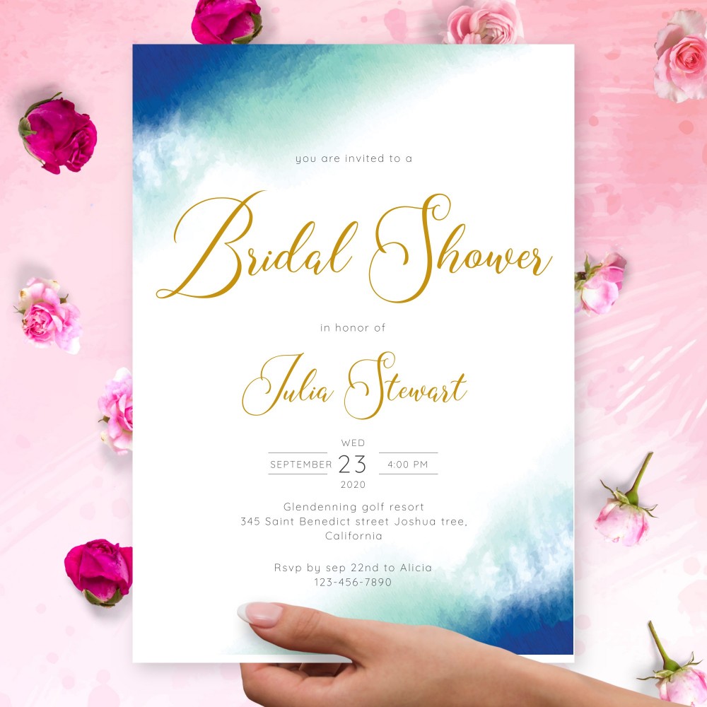 Customize and Download Unique Bridal Shower Invitation
