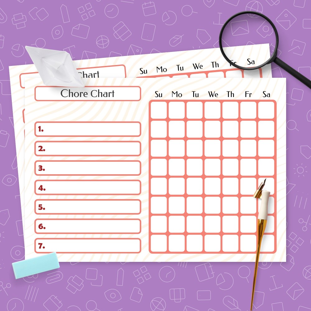 Download Printable Weekly Chore Chart Template Template