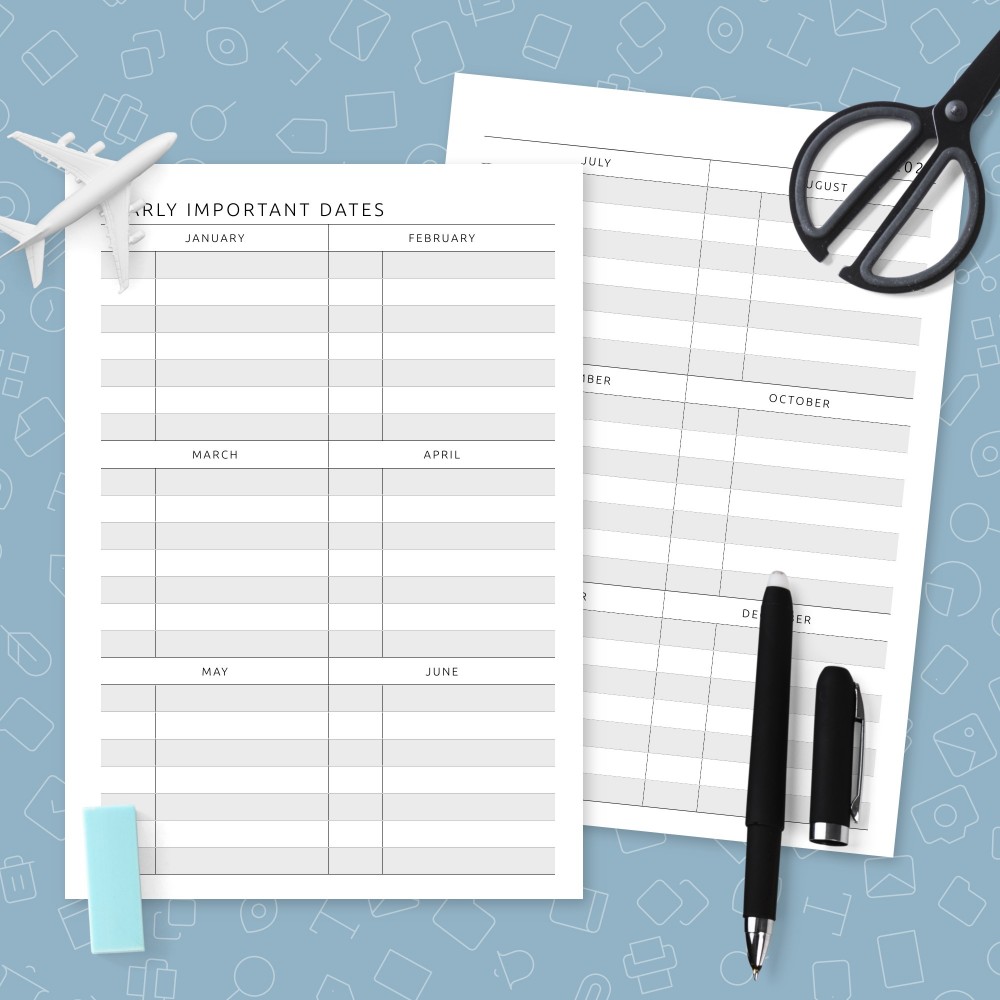 Download Printable This Year Important Dates Template Template
