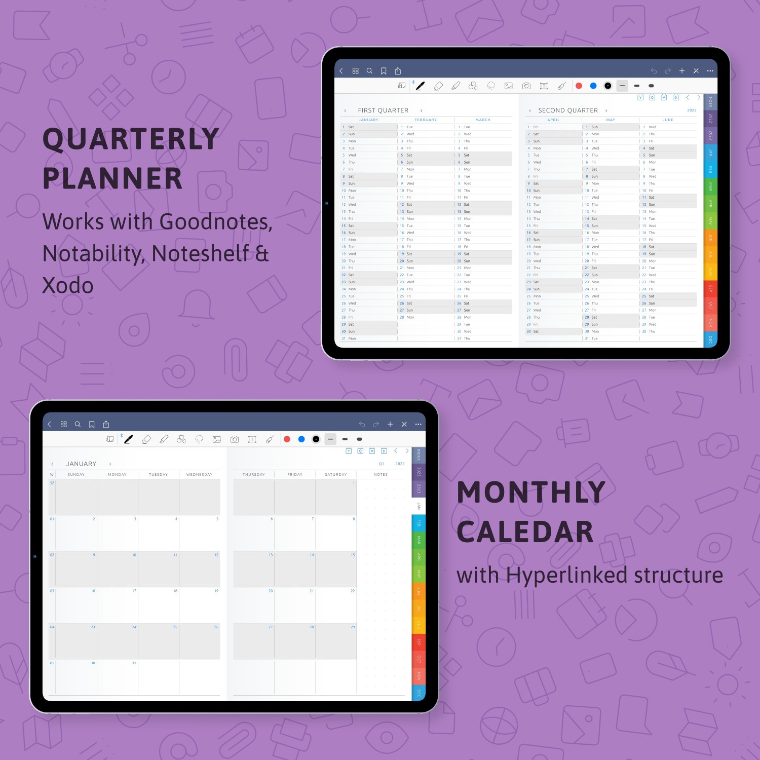 Get 2024 2025 Pomodoro Planner for iPad, Android tablets
