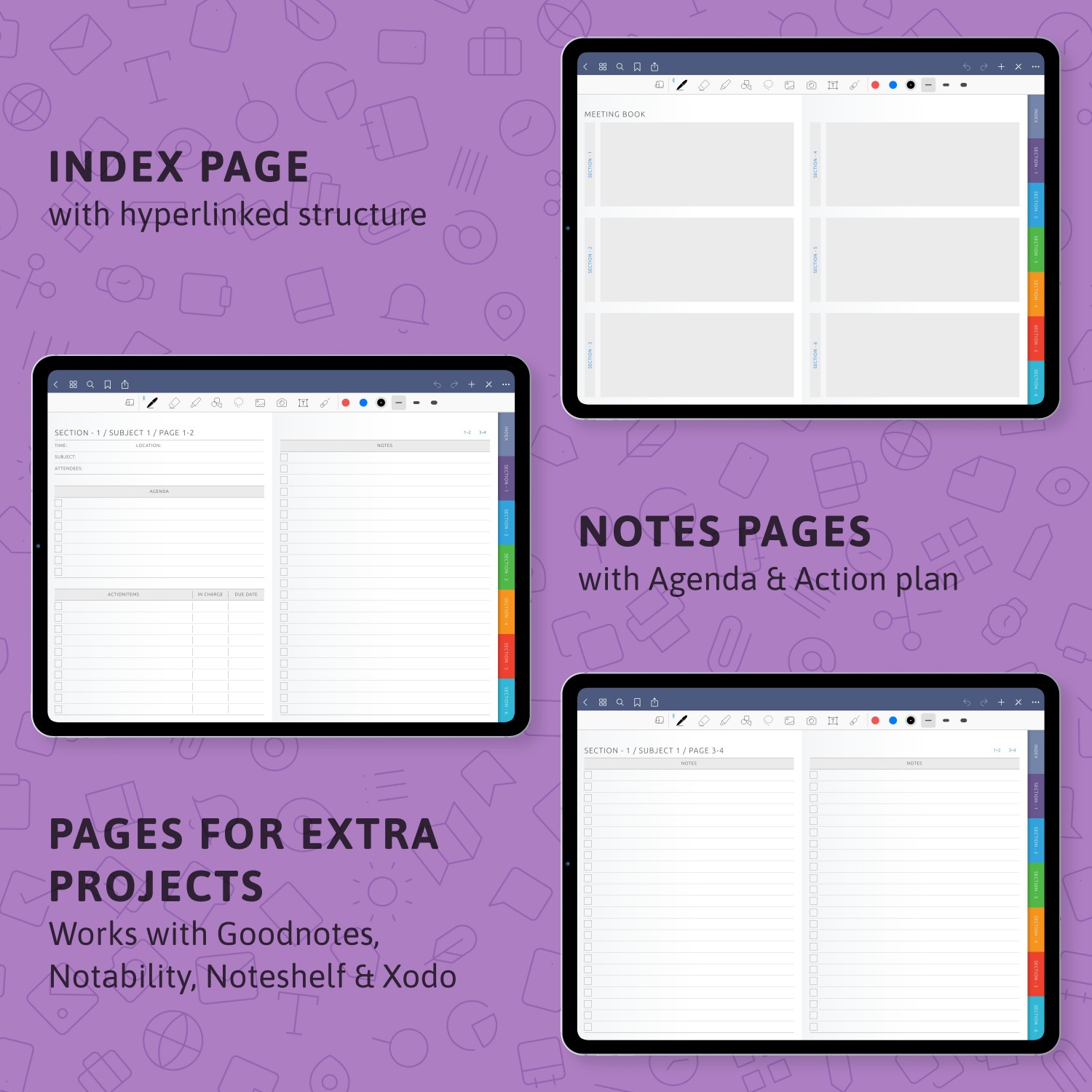 Get Digital Sectional Meeting Notes for iPad, Android Tablets