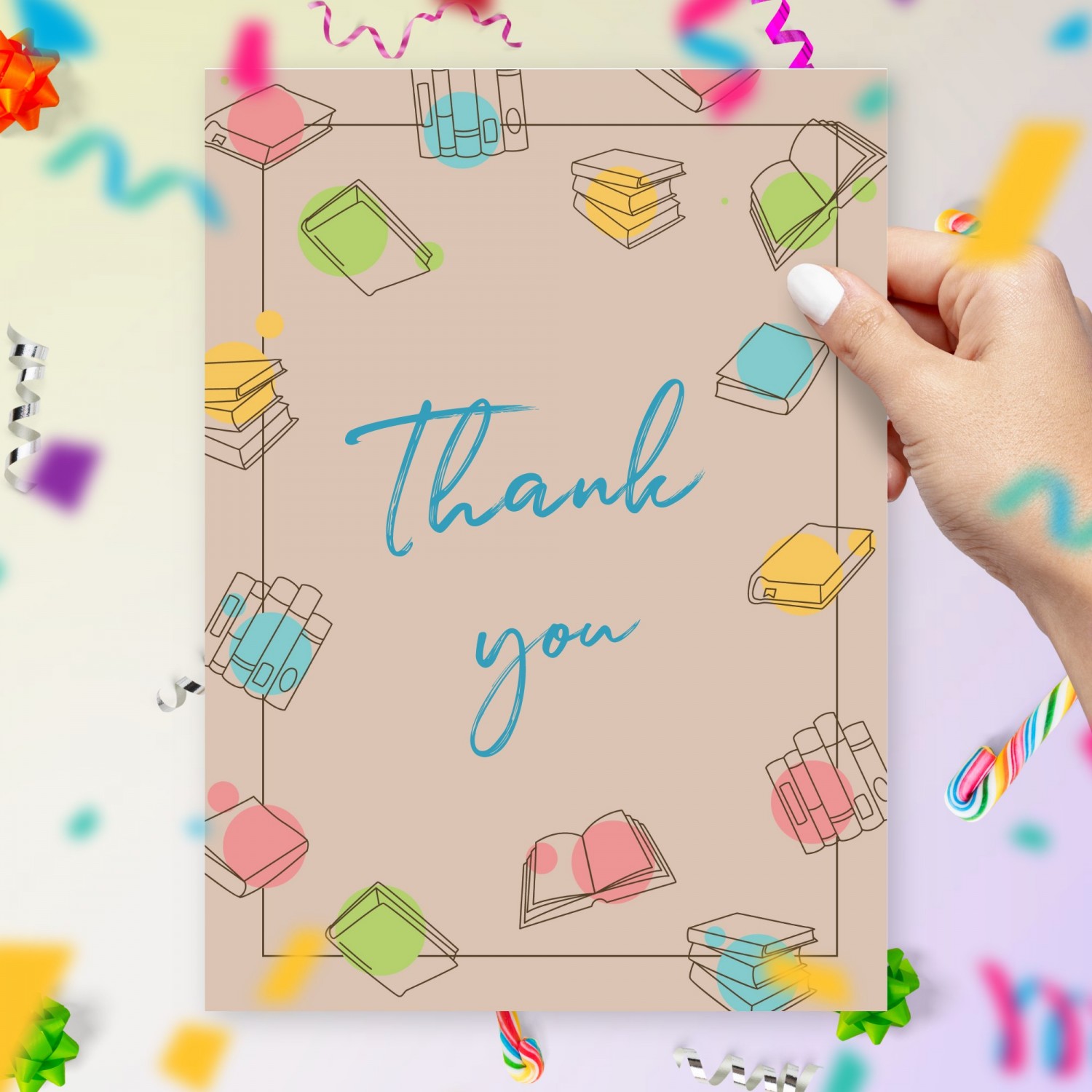 Funny Thank You Card For Teacher Template Editable Online