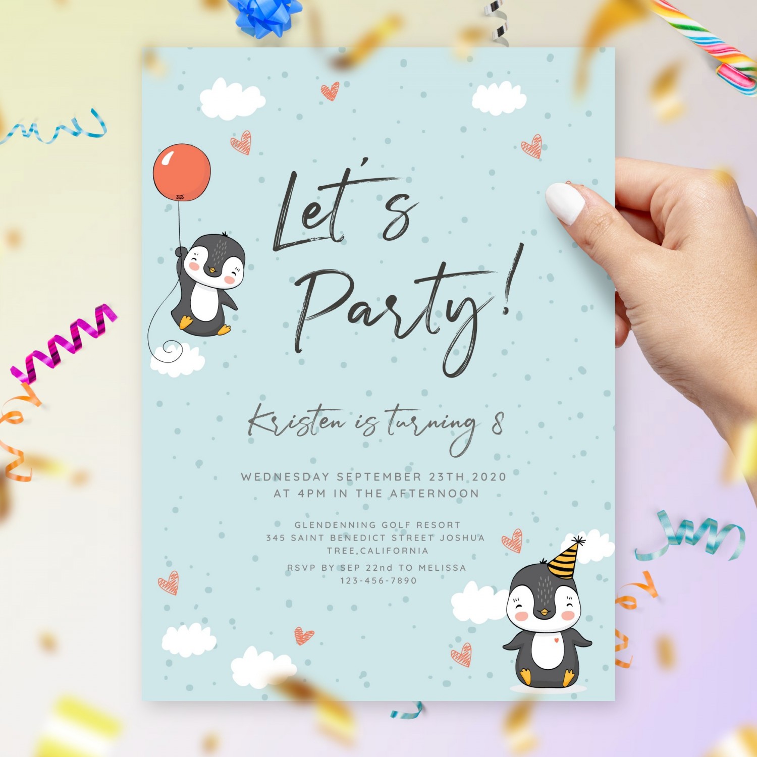 Kids Birthday Invitation - Cute Style Template Online Maker