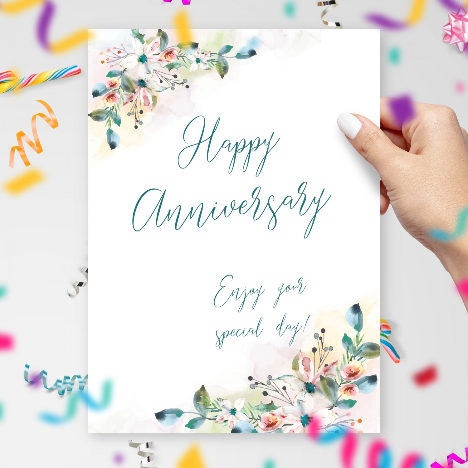 Personalized Anniversary Card Template Template Editable Online