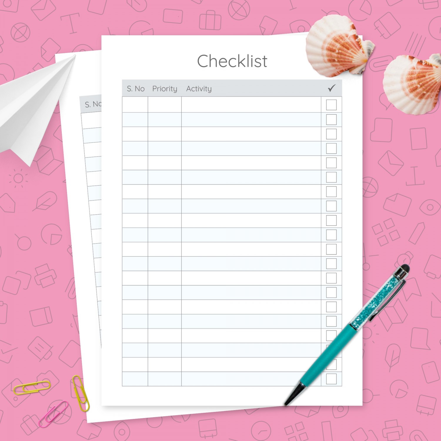 Priority Checklist Template Template - Printable PDF