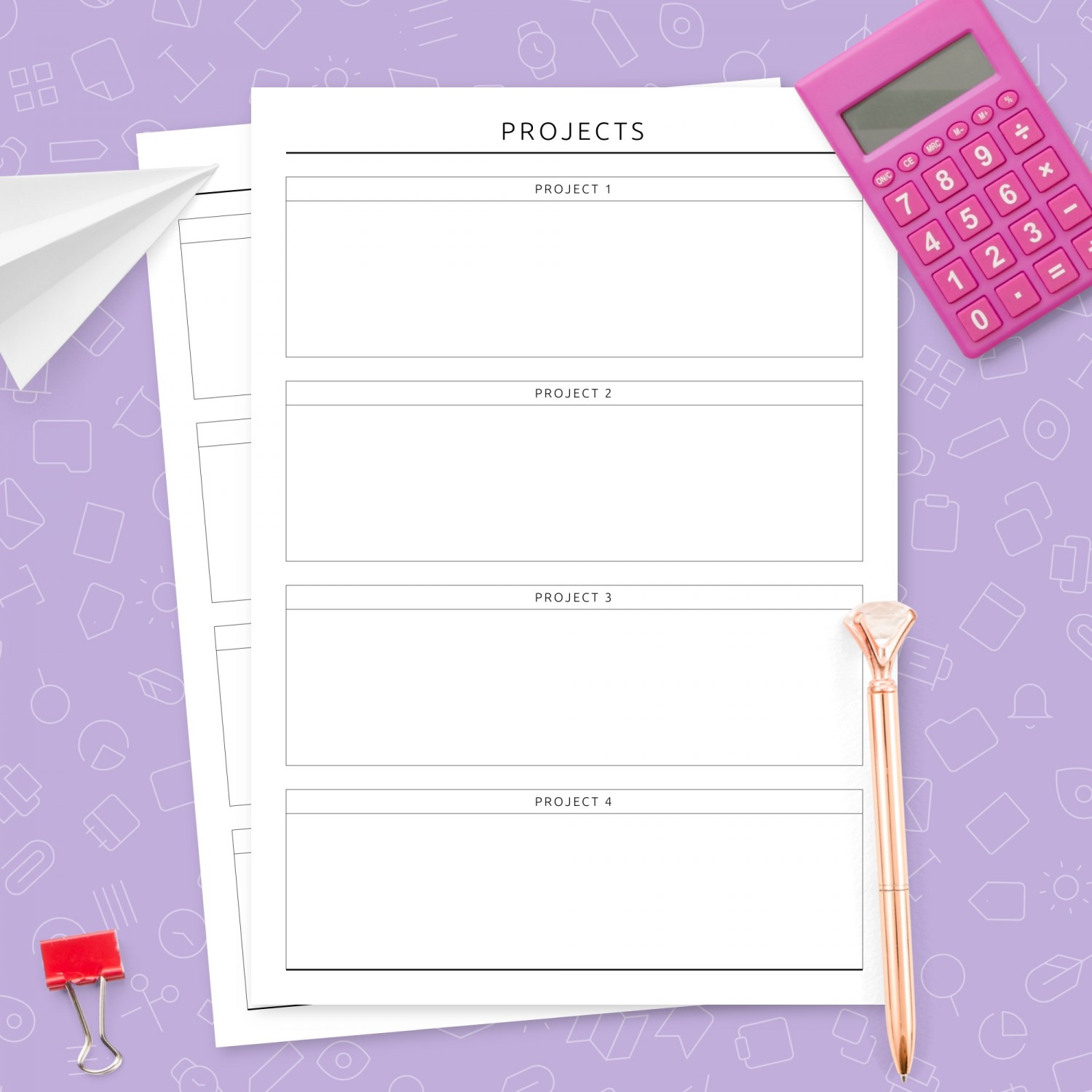 Projects Overview Template Template - Printable PDF