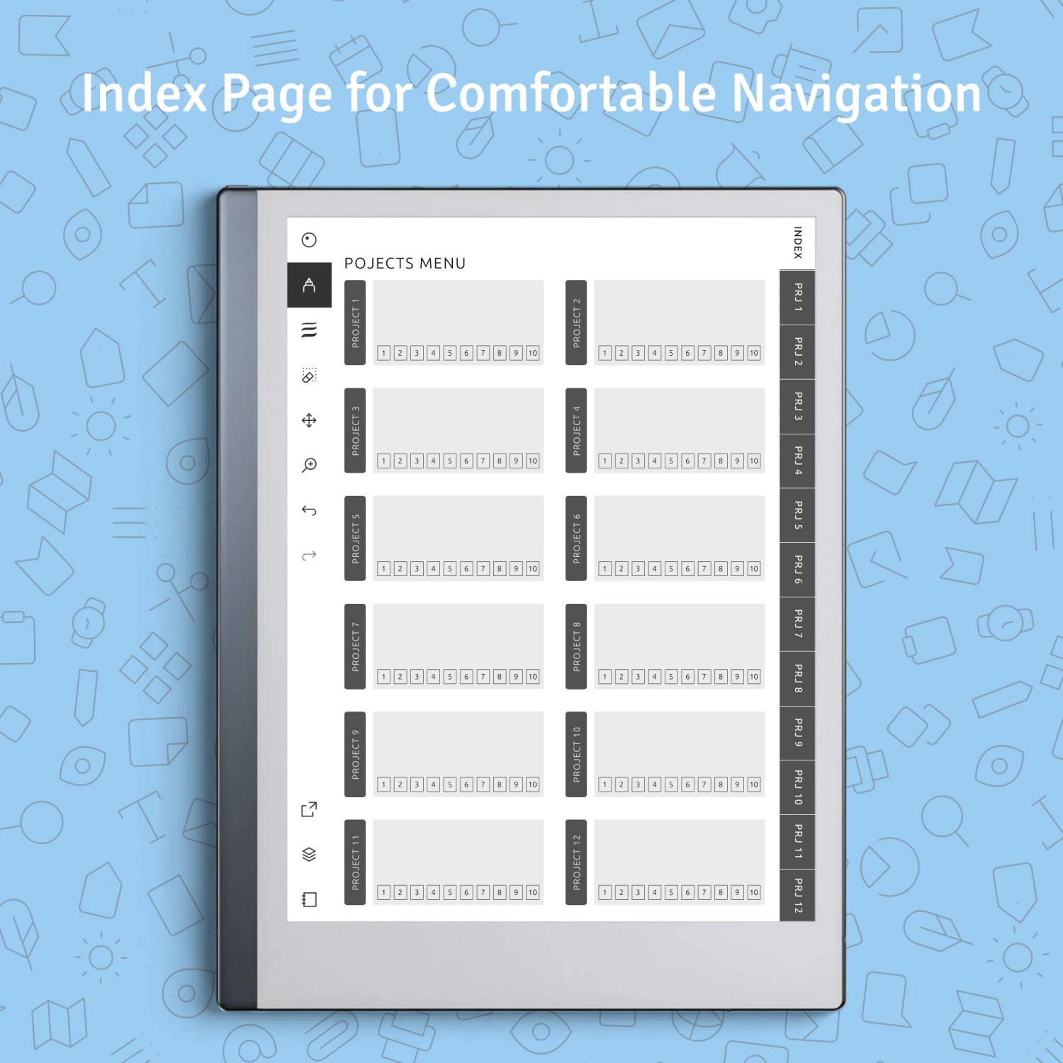 Download reMarkable Project Planner with Sections Hyperlinked PDF