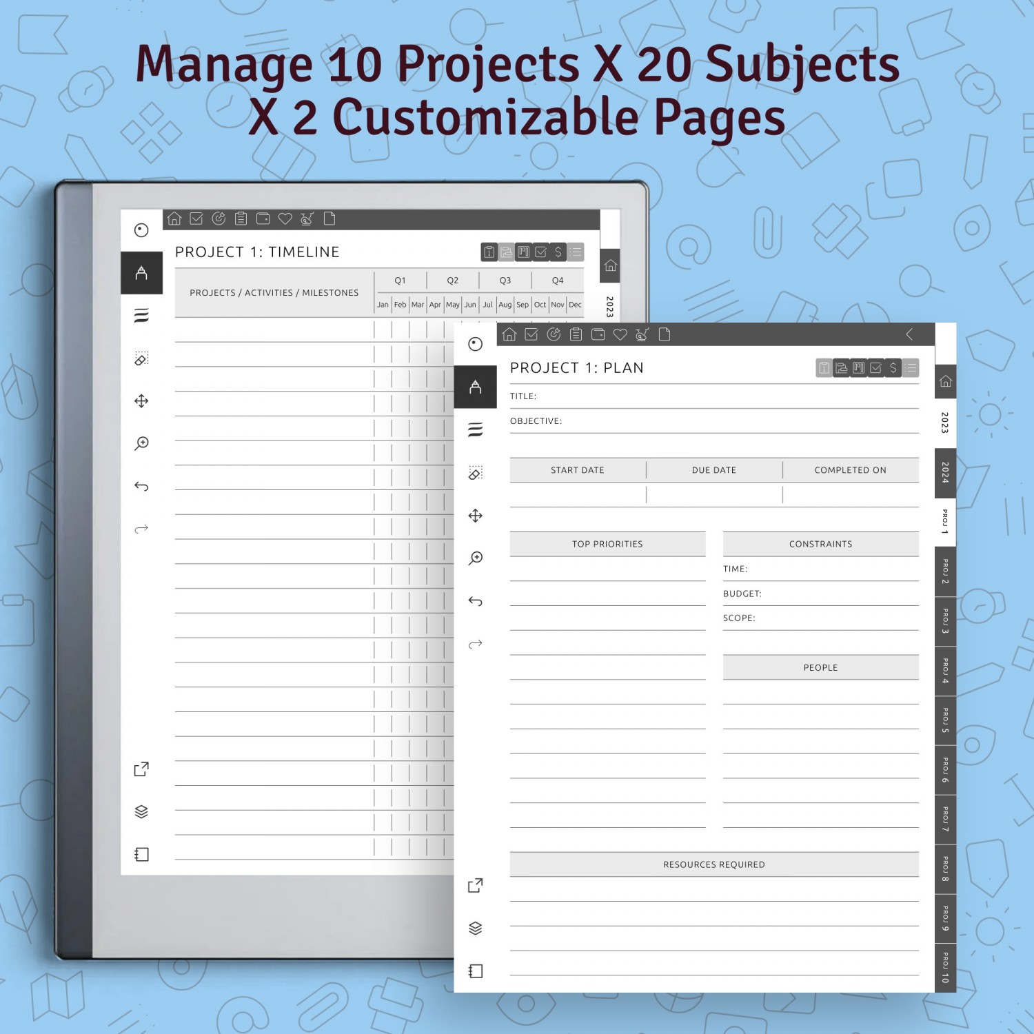 Download 2025 - 2026 reMarkable Ultimate Planner Hyperlinked PDF