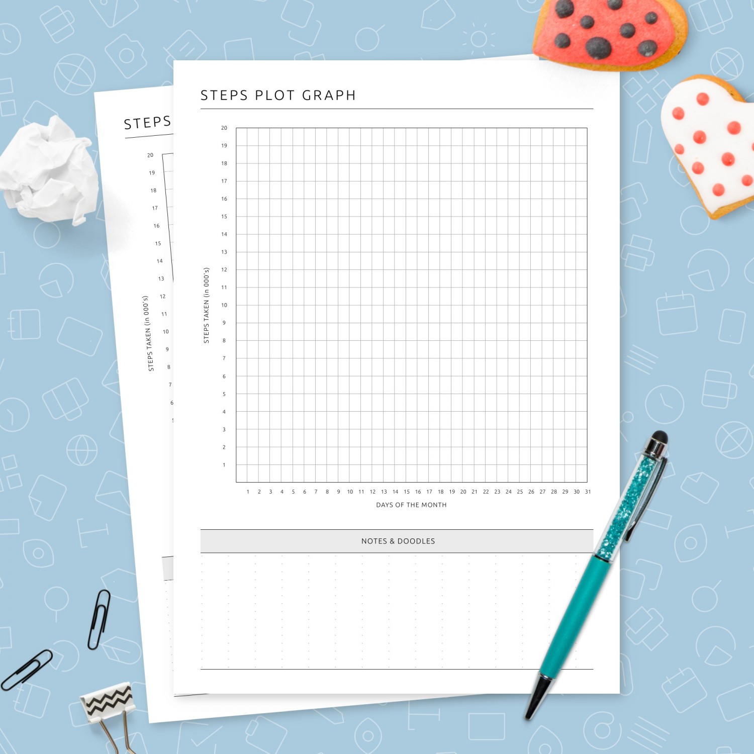 Steps Plot Graph Template Template - Printable PDF