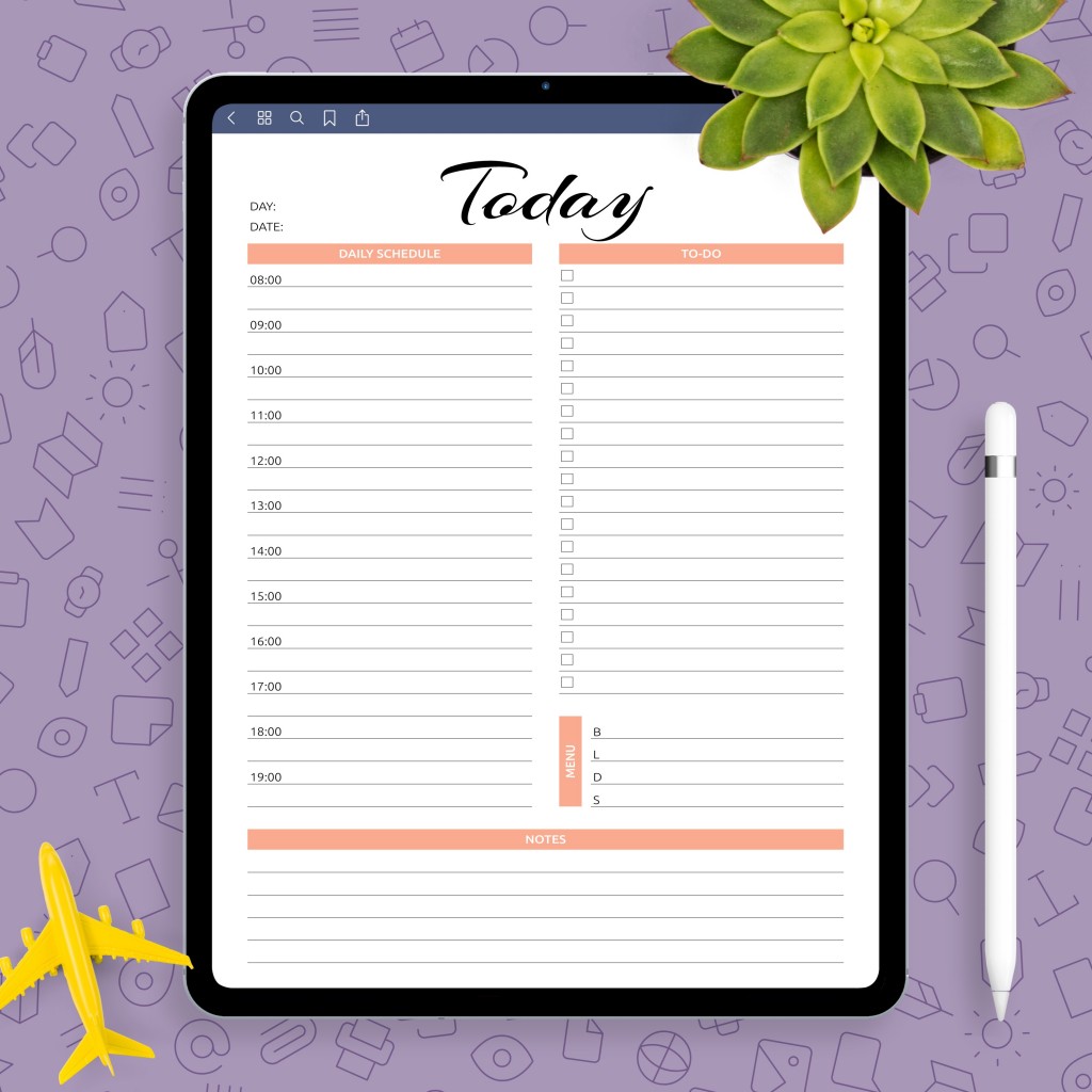 Daily Appointment Planner Template - Printable PDF