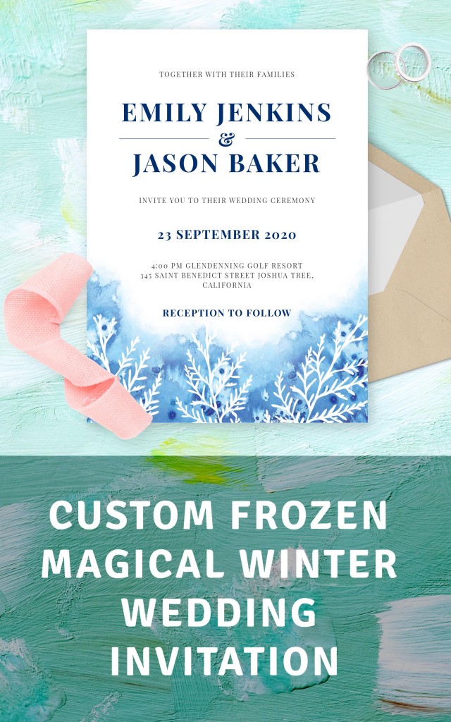 Get Frozen Magical Winter Wedding Invitation