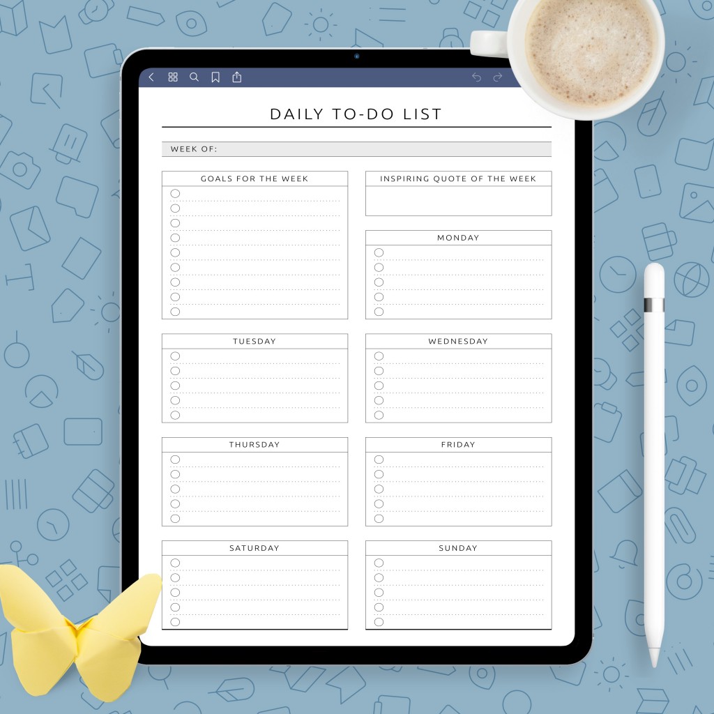 inspiring weekly goal planner template printable pdf