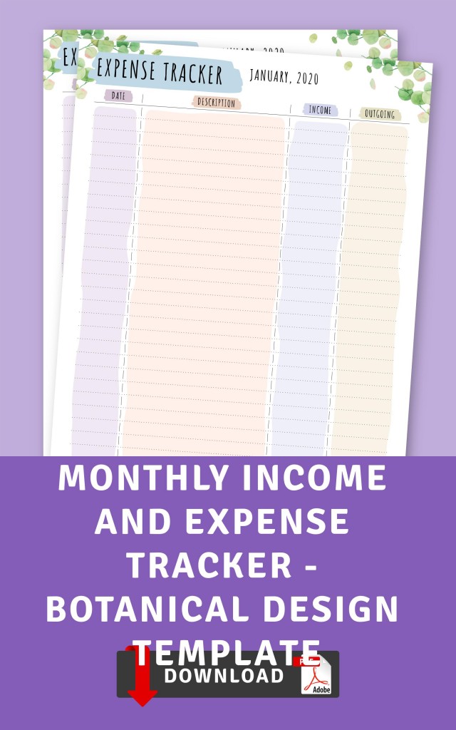 free printable income and expense tracker