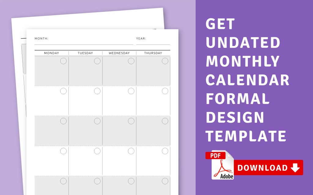 Printable Calendar - Printable Monthly Calendar Templates